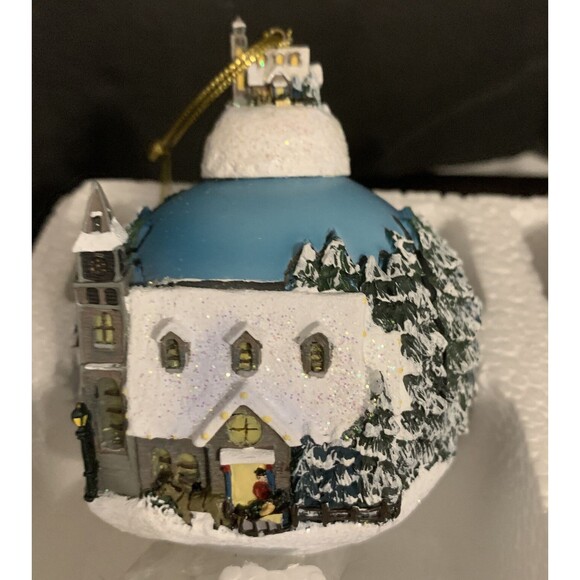 Thomas Kinkade Winter Memories Houses Ornament Collection Bradford Ed Victorian - Picture 2 of 7